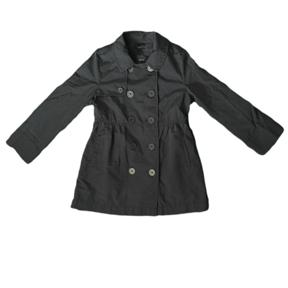 GAP Kids Black Double-Breasted Coat